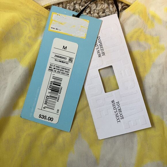 NWT Future Collective Gariella Karefa-Johnson Midi Maxi Dress Sheer Mesh Yellow - Picture 10 of 11